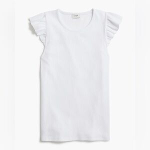 J. Crew Ribbed ruffle tank top